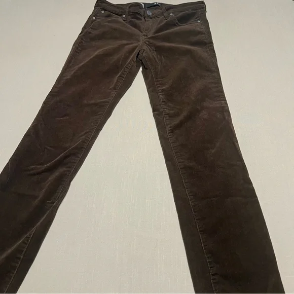 Kut from the Kloth Diana Fab Ab Skinny Corduroy Jeans Size 4 Chocolate Brown - Picture 2 of 12